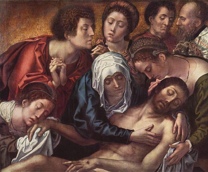 Bernard van orley Pieta in the Haneton triptych oil painting picture